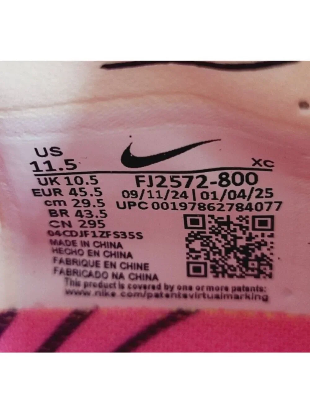 NEW Nike Phantom Luna II Elite FG Soccer Cleats FJ2572-800 Size 11.5 Pink